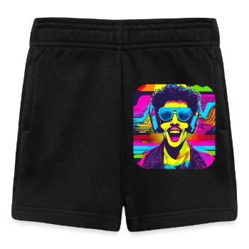 80s Party Vintage Theme Party - Baby Shorts - black - Front