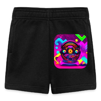 Retro vintage 80s pop culture - Baby Shorts - black - Front