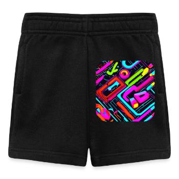 Retro vintage 80s Pop Culture Party - Baby Shorts - black - Front