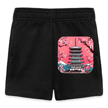 Asie Vacances Temple Relax - Short Bébé - noir - Devant