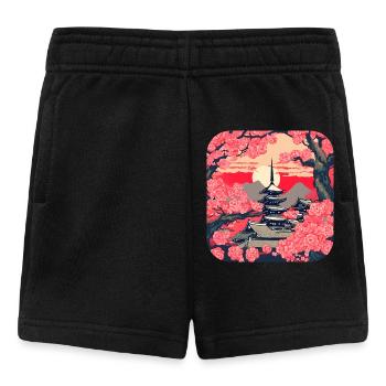 Temples, Japon, Culture Tour du Monde - Short Bébé - noir - Devant
