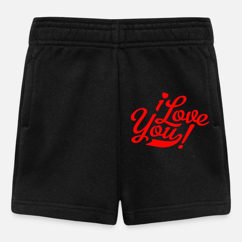 i love you - ich liebe dich - valentinstag - Short Bébé - noir