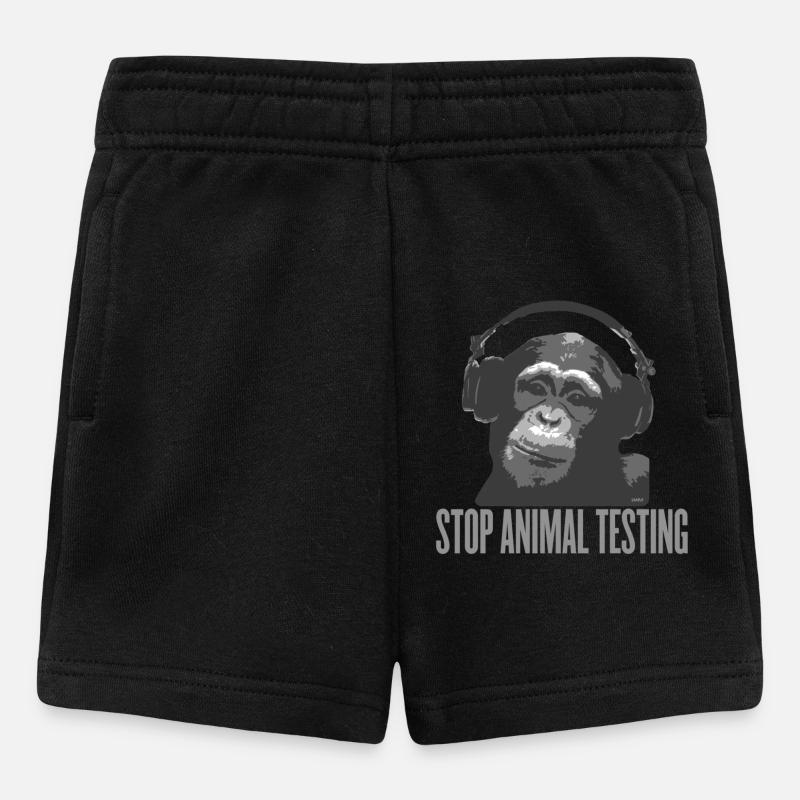 Stop Animal Testing by wam - Baby Shorts - Schwarz