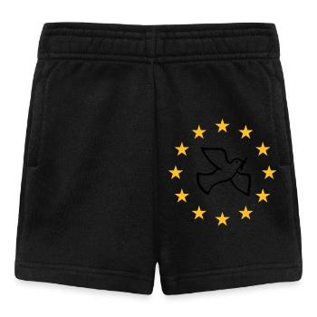 Europäische Friedenstaube - Baby Shorts - Schwarz - Vorne