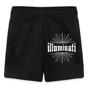illuminati Spruch geheim cool Bund leuchten fun co - Baby Shorts - Schwarz - Vorne