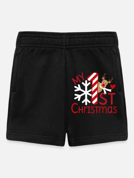 My first Christmas - Baby Shorts - Schwarz