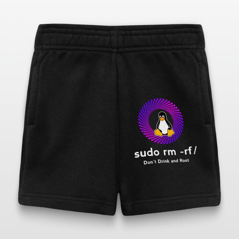 Computer Sys admin Penguin Nerd pc sudo rm -rf cod Baby Shorts