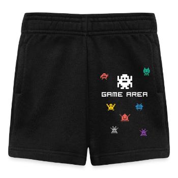 zone de jeu pixel nerd pc konsole retro gamer Monste - Short Bébé - noir - Devant