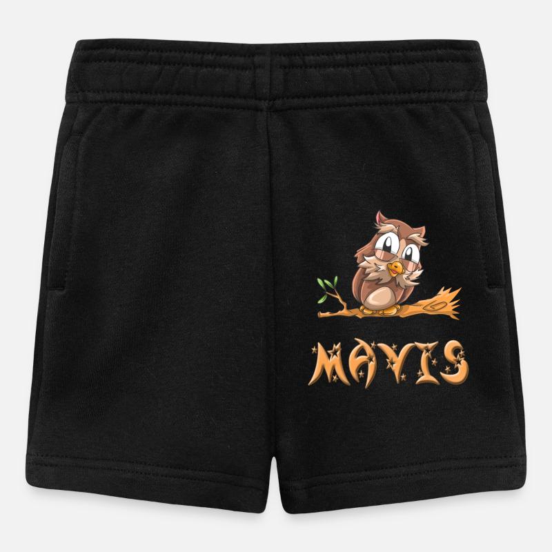 Eule Mavis - Baby Shorts - Schwarz