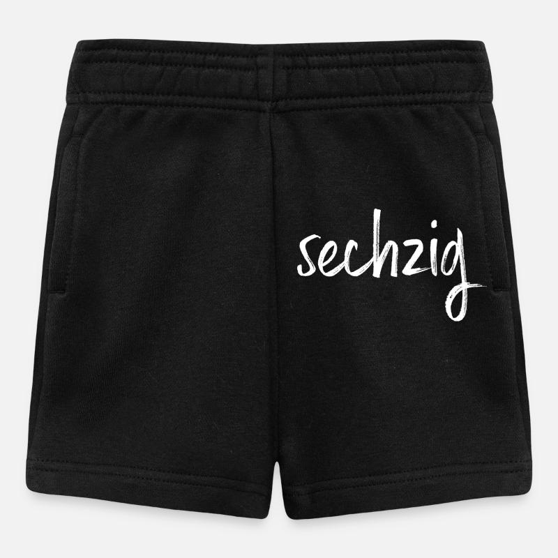 60 sechzig 60. Geburtstag Geschenk - Baby Shorts - Schwarz