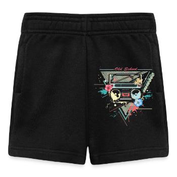 Ghettoblaster retro graffiti - Baby Shorts - black - Front