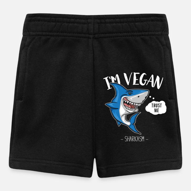 Requin végétarien - végétarien - humour / drôle - Short Bébé - noir