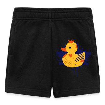 Ente mit Krone Graffiti - Baby Shorts - Schwarz - Vorne