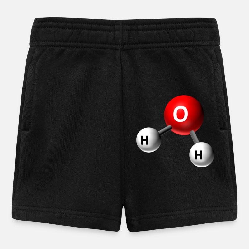 Water Molecule Graphic - Baby Shorts - black