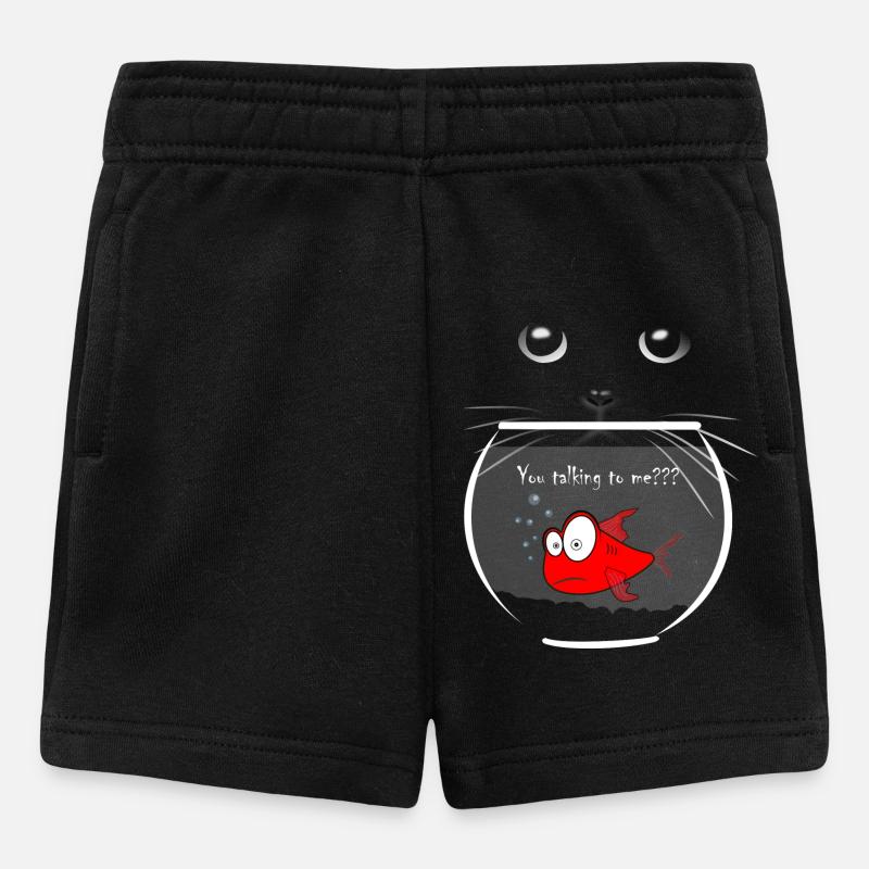 poisson rouge - Short Bébé - noir
