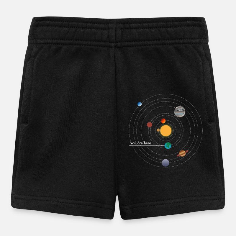 Système solaire - Short Bébé - noir