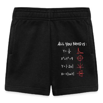 Tout ce dont tu as besoin, c’est de mathématiques néon - Short Bébé - noir - Devant