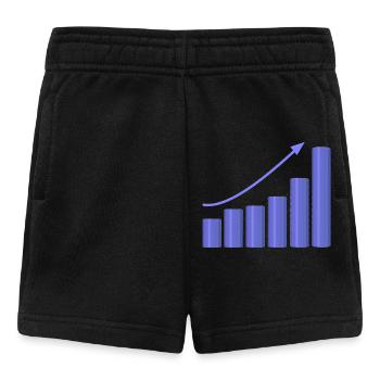 Courbe de croissance avec pente dynamique - Short Bébé - noir - Devant