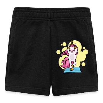 Pilates Unicorn Exercise Workout Workout Gym - Baby Shorts - black - Front