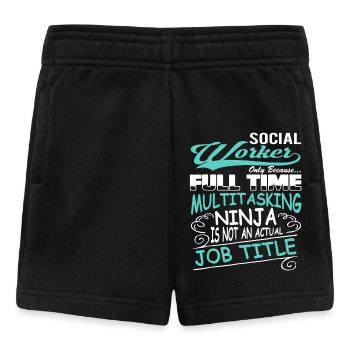 Social Worker Job Title Shirt - Baby Shorts - black - Front