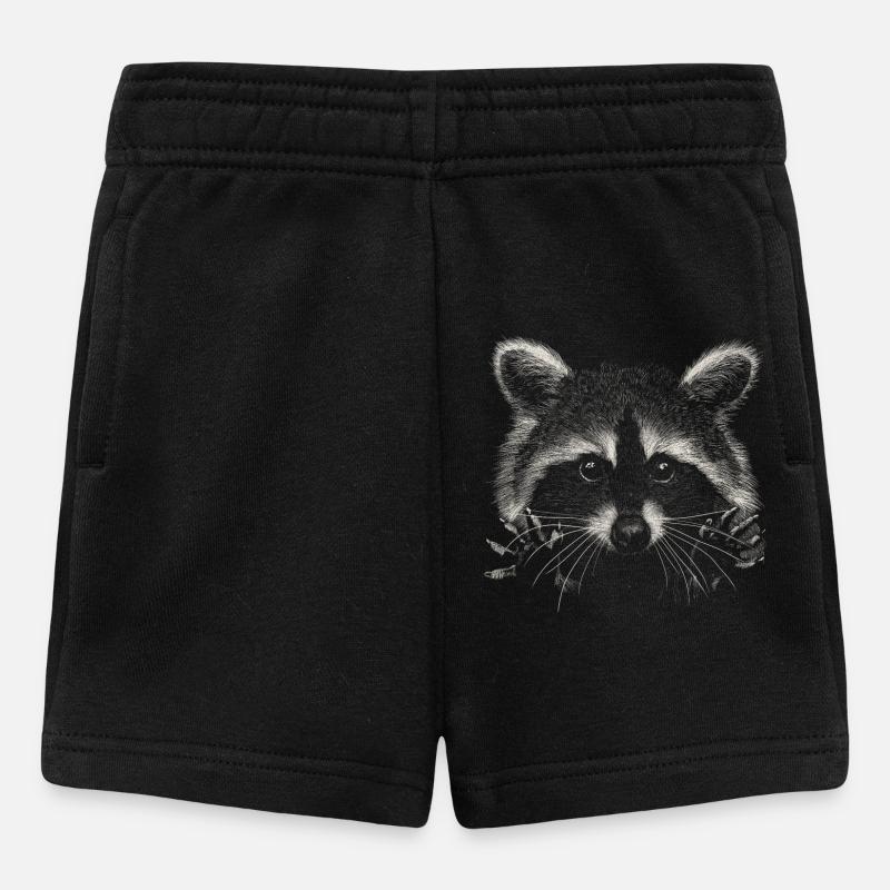 Waschbär - Baby Shorts - Schwarz