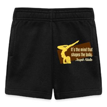 Entraînement Pilates Fitness Formation Sentence Citation - Short Bébé - noir - Devant