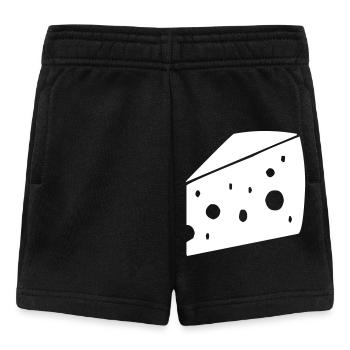gros morceau de fromage avec des trous - Short Bébé - noir - Devant
