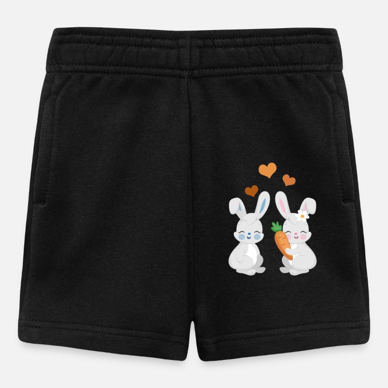 Lapins mignons - Short Bébé - noir