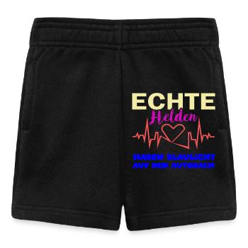 echte Helden haben Blaulicht auf dem Dach - Baby Shorts - Schwarz - Vorne