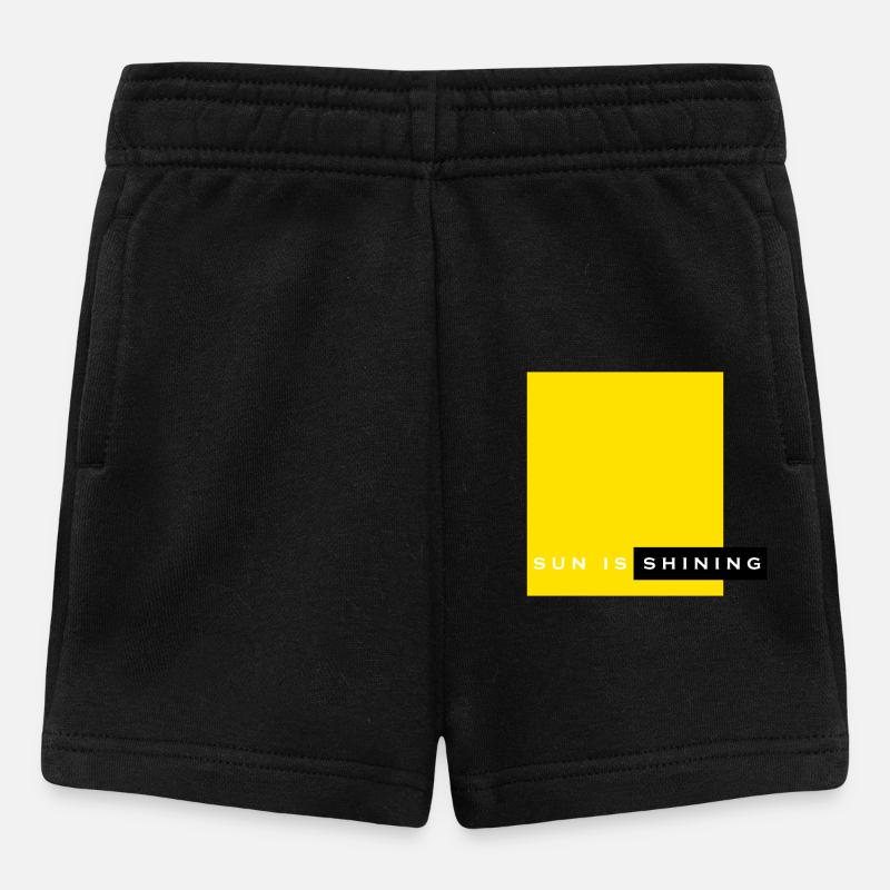 le soleil brille - Short Bébé - noir