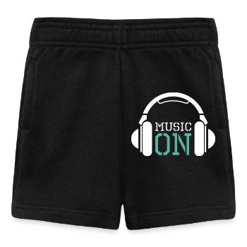 Kopfhörer Musik Liebe DJ Techno Hip Hop Logo icon - Baby Shorts - Schwarz - Vorne