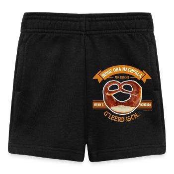 Bitte oben nachfüllen, aber erst unten leeren... - Baby Shorts - Schwarz - Vorne