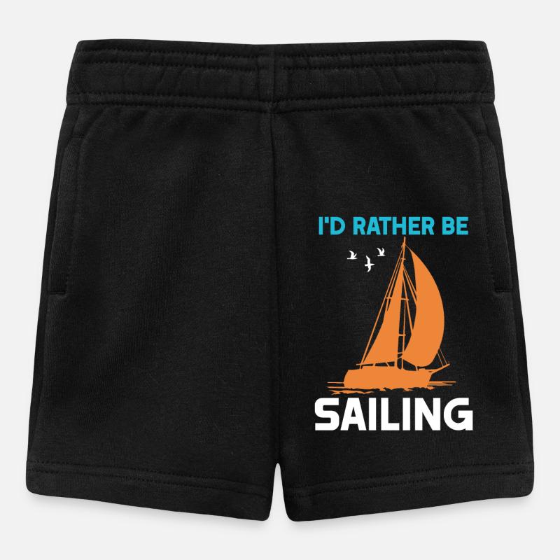 I'd rather be Sailing - Baby Shorts - Schwarz