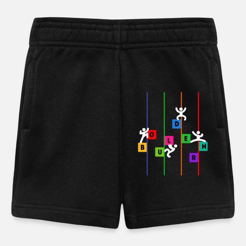 Escalade escalade alpinisme drôle - Short Bébé - noir