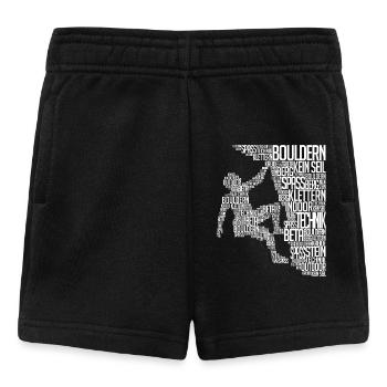 Bergsteiger Boulder Kletterer Klettern Felswand - Baby Shorts - Schwarz - Vorne