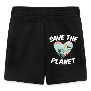 Save The Planet - Baby Shorts - Schwarz - Vorne