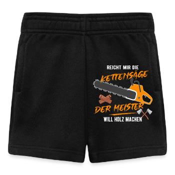 Der Meister will Holz machen! - Baby Shorts - Schwarz - Vorne