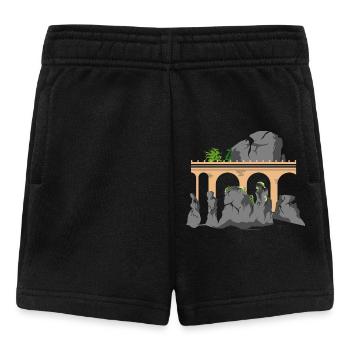 bastei saechsische schweiz berge geschenkidee - Baby Shorts - Schwarz - Vorne