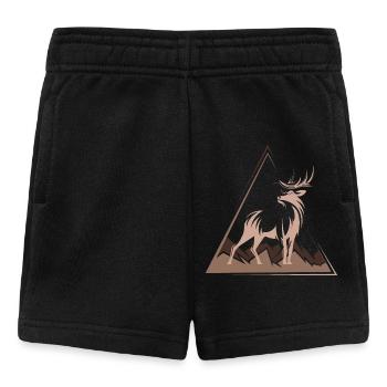 Deer Deer Cadeau de Noël - Short Bébé - noir - Devant