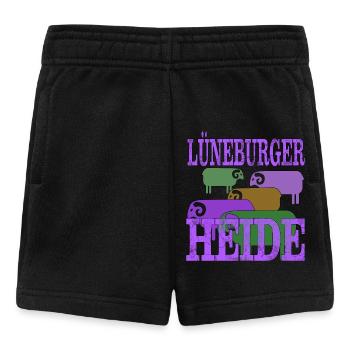 Lüneburger Heide Motiv - Baby Shorts - Schwarz - Vorne