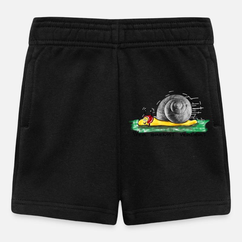 Qui ralentit perd - Short Bébé - noir