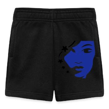 Visage de fille Visage de femme - Short Bébé - noir - Devant
