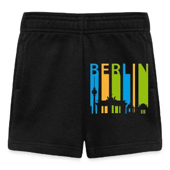 Berlin Schiftzug avec silhouette - Short Bébé - noir - Devant