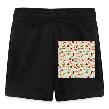 Weihnachten buttons christmas noel navidad jul - Baby Shorts - black - Front
