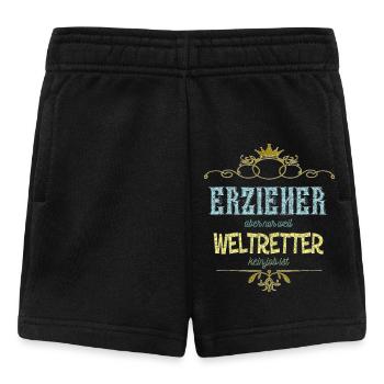 Erzieher Weltretter - Baby Shorts - Schwarz - Vorne