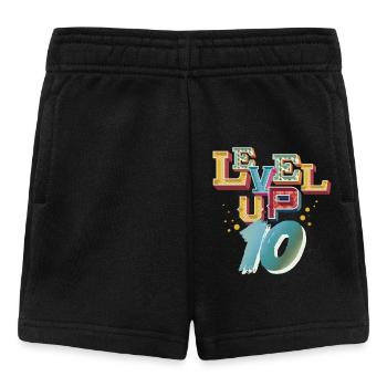 Level Up 10 ans anniversaire Gamer Gaming - Short Bébé - noir - Devant