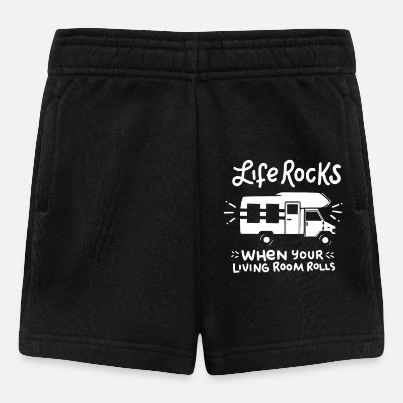 camping - Short Bébé - noir