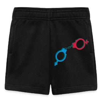 Menottes symbole masculin et féminin - Short Bébé - noir - Devant