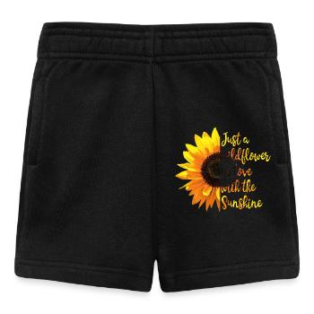 Sonnenblume Inspirierendes Zitat - Baby Shorts - Schwarz - Vorne