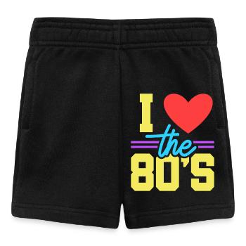 80er Achtziger - Baby Shorts - Schwarz - Vorne